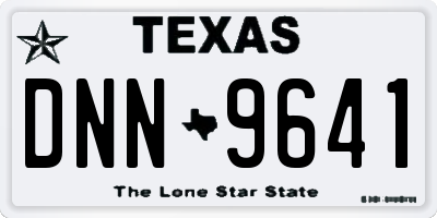 TX license plate DNN9641