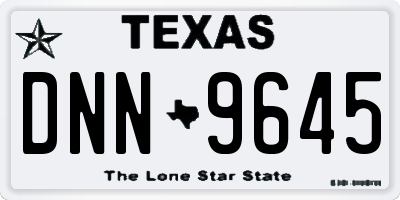 TX license plate DNN9645