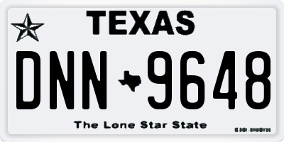 TX license plate DNN9648