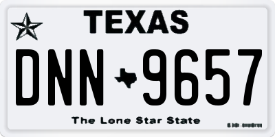 TX license plate DNN9657