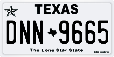 TX license plate DNN9665