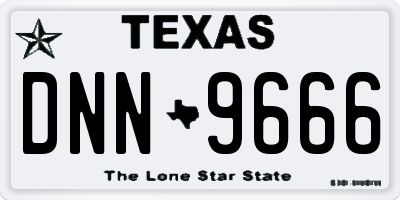 TX license plate DNN9666