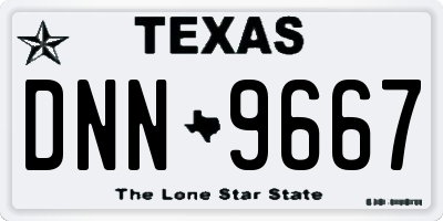 TX license plate DNN9667