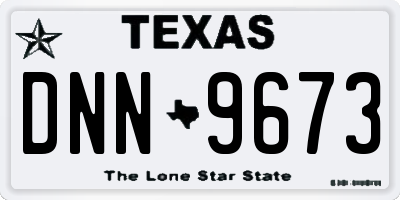 TX license plate DNN9673