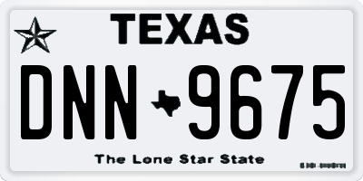 TX license plate DNN9675