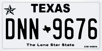 TX license plate DNN9676