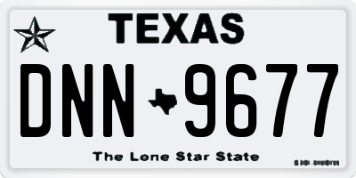TX license plate DNN9677