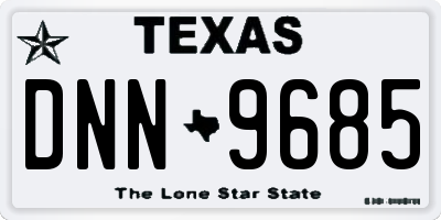 TX license plate DNN9685