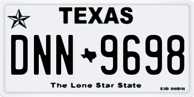 TX license plate DNN9698