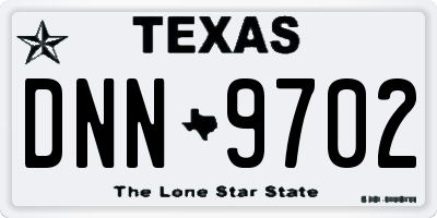 TX license plate DNN9702