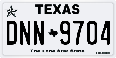 TX license plate DNN9704