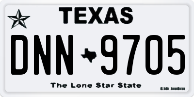 TX license plate DNN9705