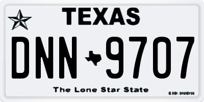 TX license plate DNN9707