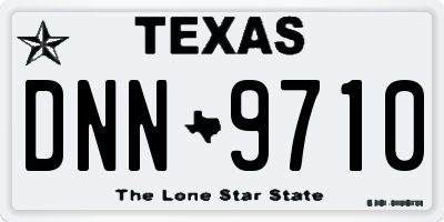TX license plate DNN9710