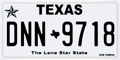 TX license plate DNN9718