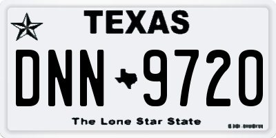 TX license plate DNN9720