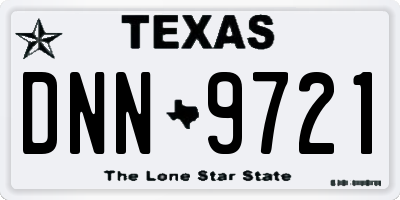 TX license plate DNN9721