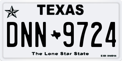 TX license plate DNN9724