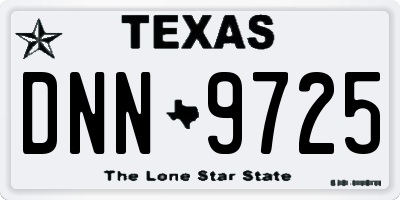 TX license plate DNN9725