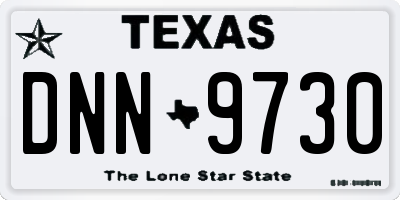 TX license plate DNN9730