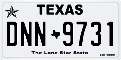 TX license plate DNN9731