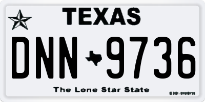 TX license plate DNN9736