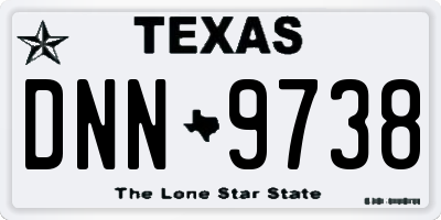 TX license plate DNN9738