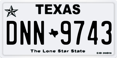 TX license plate DNN9743