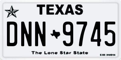 TX license plate DNN9745