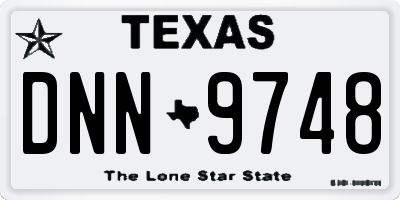 TX license plate DNN9748