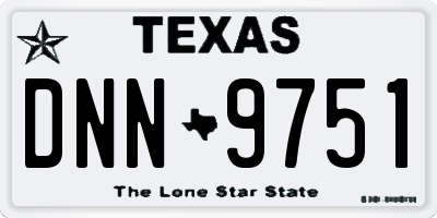 TX license plate DNN9751