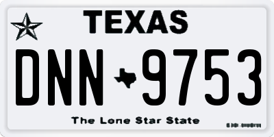 TX license plate DNN9753