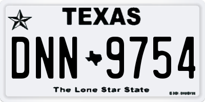 TX license plate DNN9754