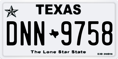 TX license plate DNN9758