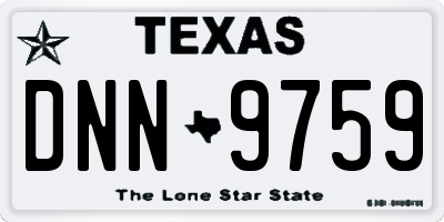 TX license plate DNN9759