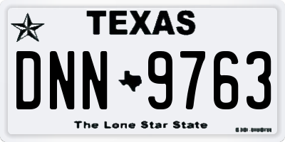 TX license plate DNN9763