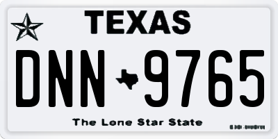 TX license plate DNN9765