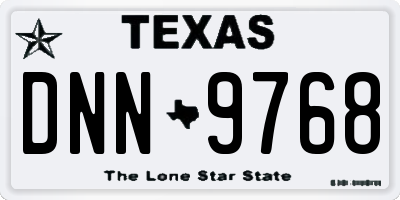 TX license plate DNN9768