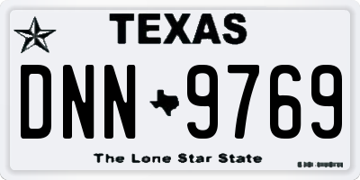 TX license plate DNN9769