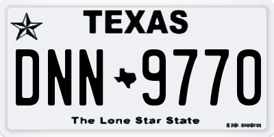 TX license plate DNN9770
