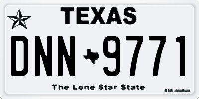 TX license plate DNN9771