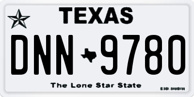 TX license plate DNN9780