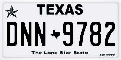 TX license plate DNN9782