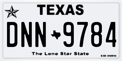 TX license plate DNN9784