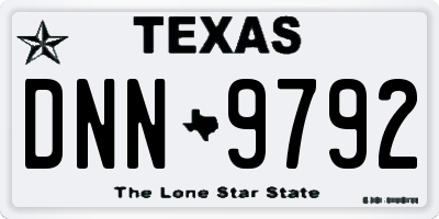 TX license plate DNN9792