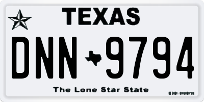 TX license plate DNN9794