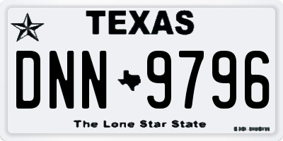 TX license plate DNN9796