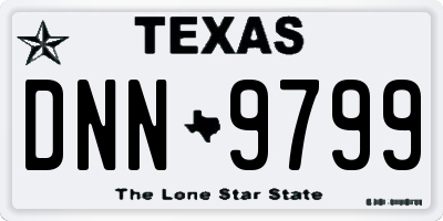 TX license plate DNN9799