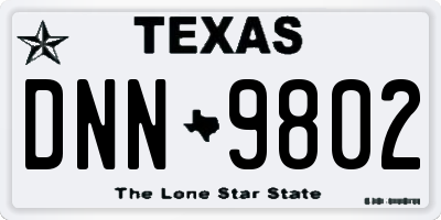 TX license plate DNN9802