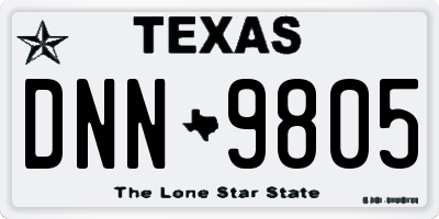 TX license plate DNN9805